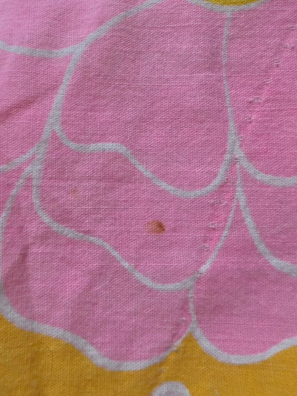 VTG 1970s Sears Dura-Puff Floral Sleeping Bag Blanket Orange Pink Green Daisy